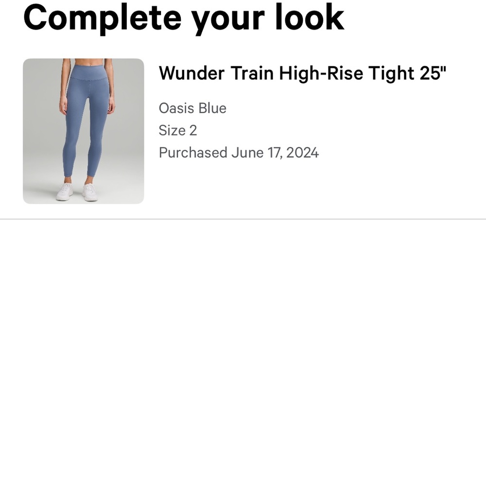 Lululemon Wunder train High rise leggings 25”